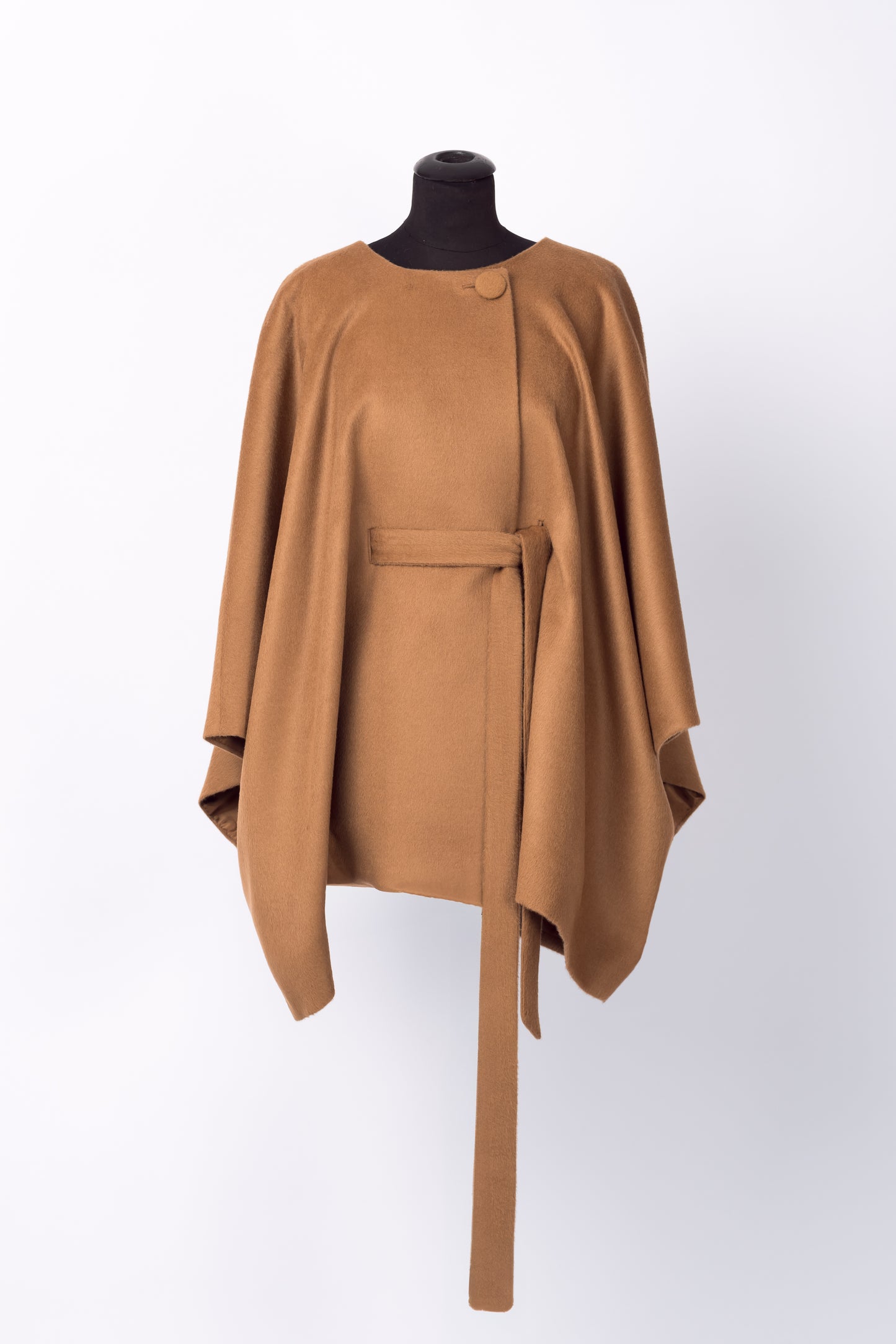Royal Alpaca Kimono Sleeve Belted Cape